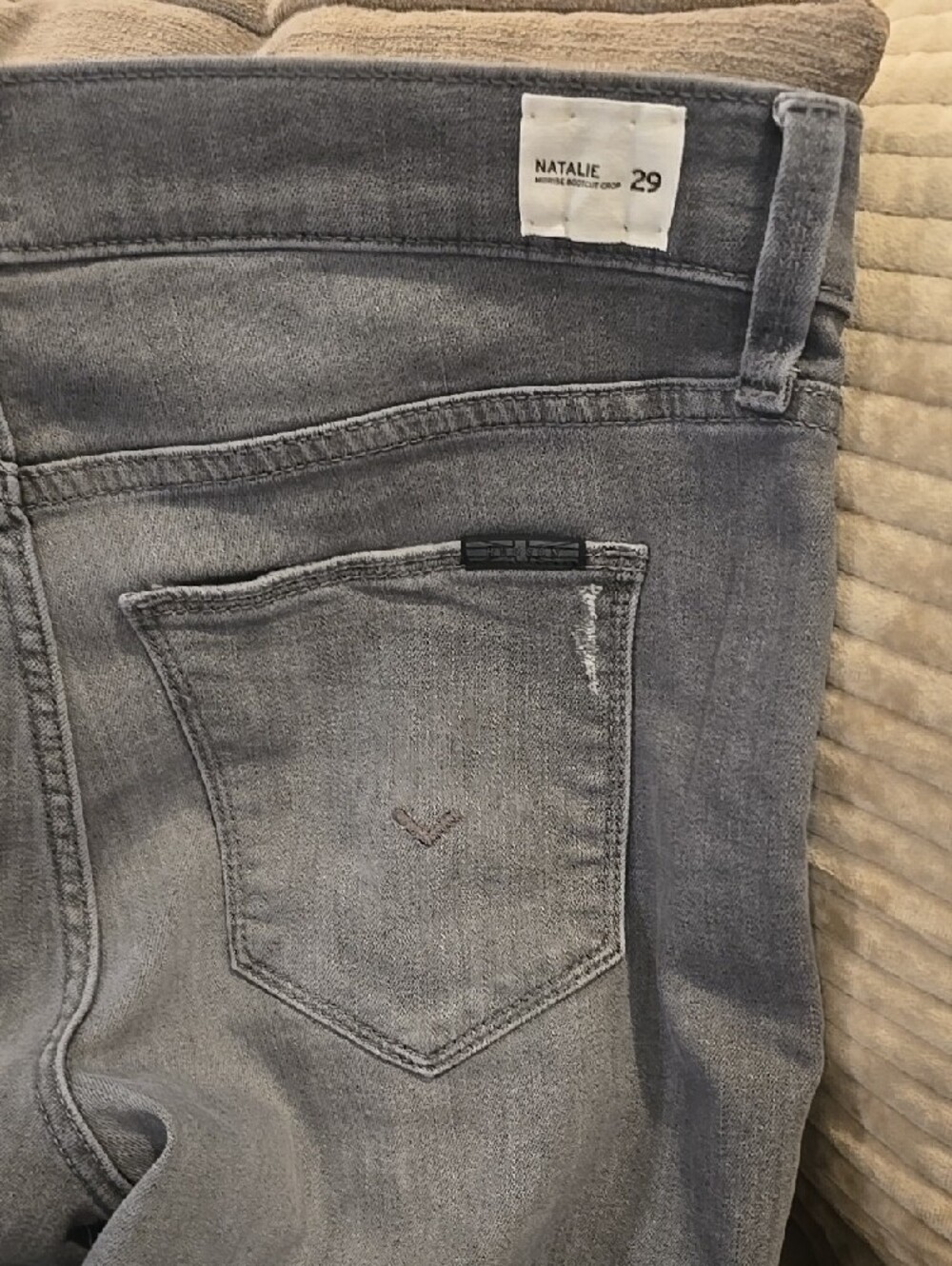 High-Rise Gray Women's Jeans - Size 29